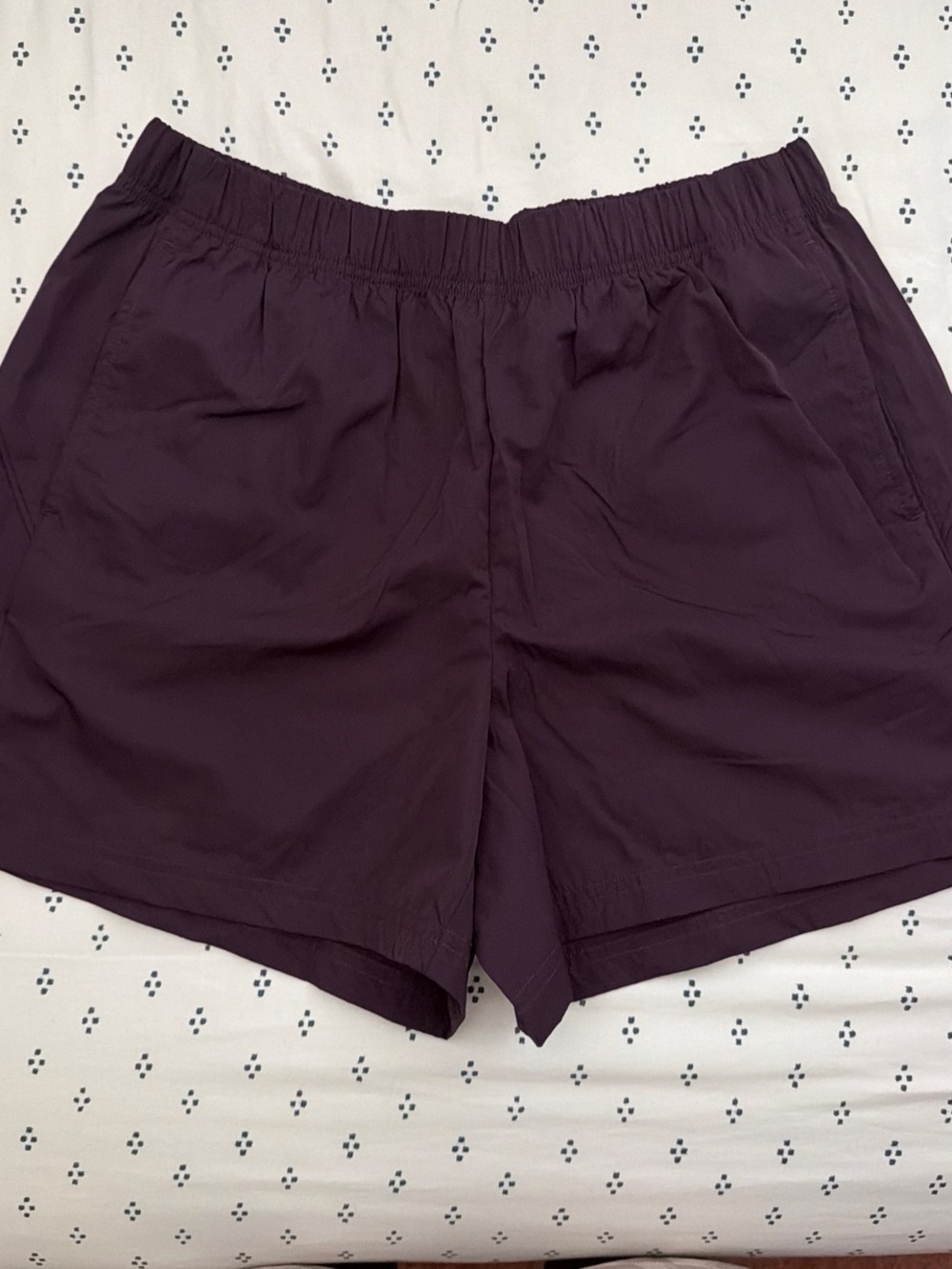 aerie Plum Elastic-Waist Athletic Shorts